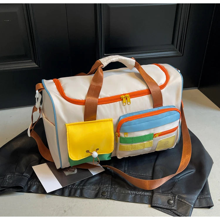 Travel Bag, Duffel Bag Cosmetics Bag, Professional Fitness Bag, Yoga Swimming Training Backpack, Satchel Shoulder Crossbody Tote Bag, Suitable for Men and Women