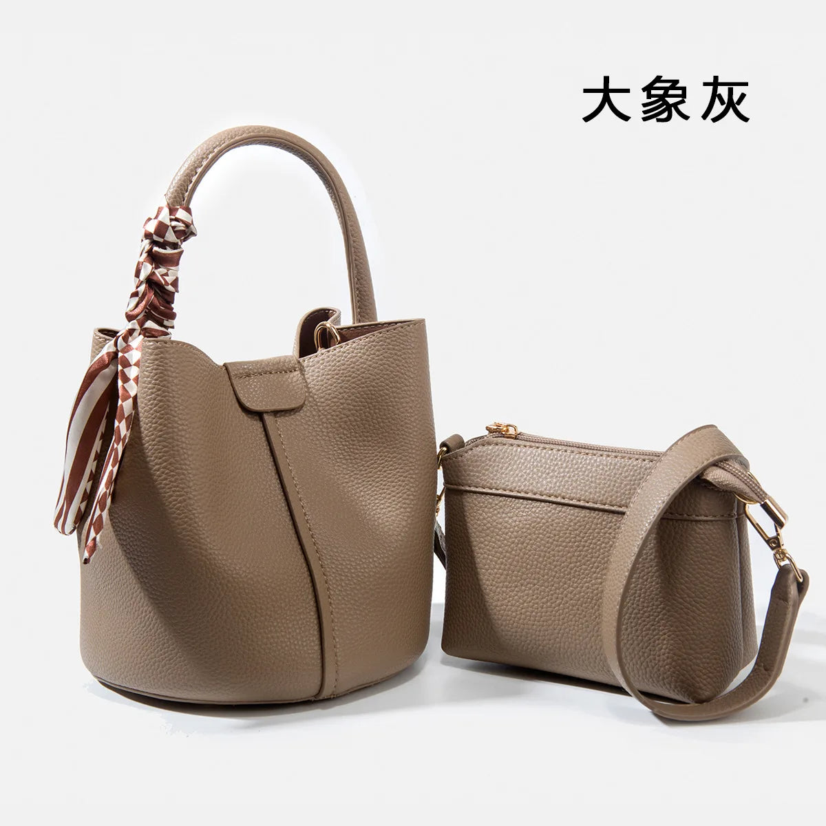 Luxury Top Handle Bag Women Crossbody Shoulder Bags Bucket Portable Tote Bag PU Leather Ladies Hand Bag Designer