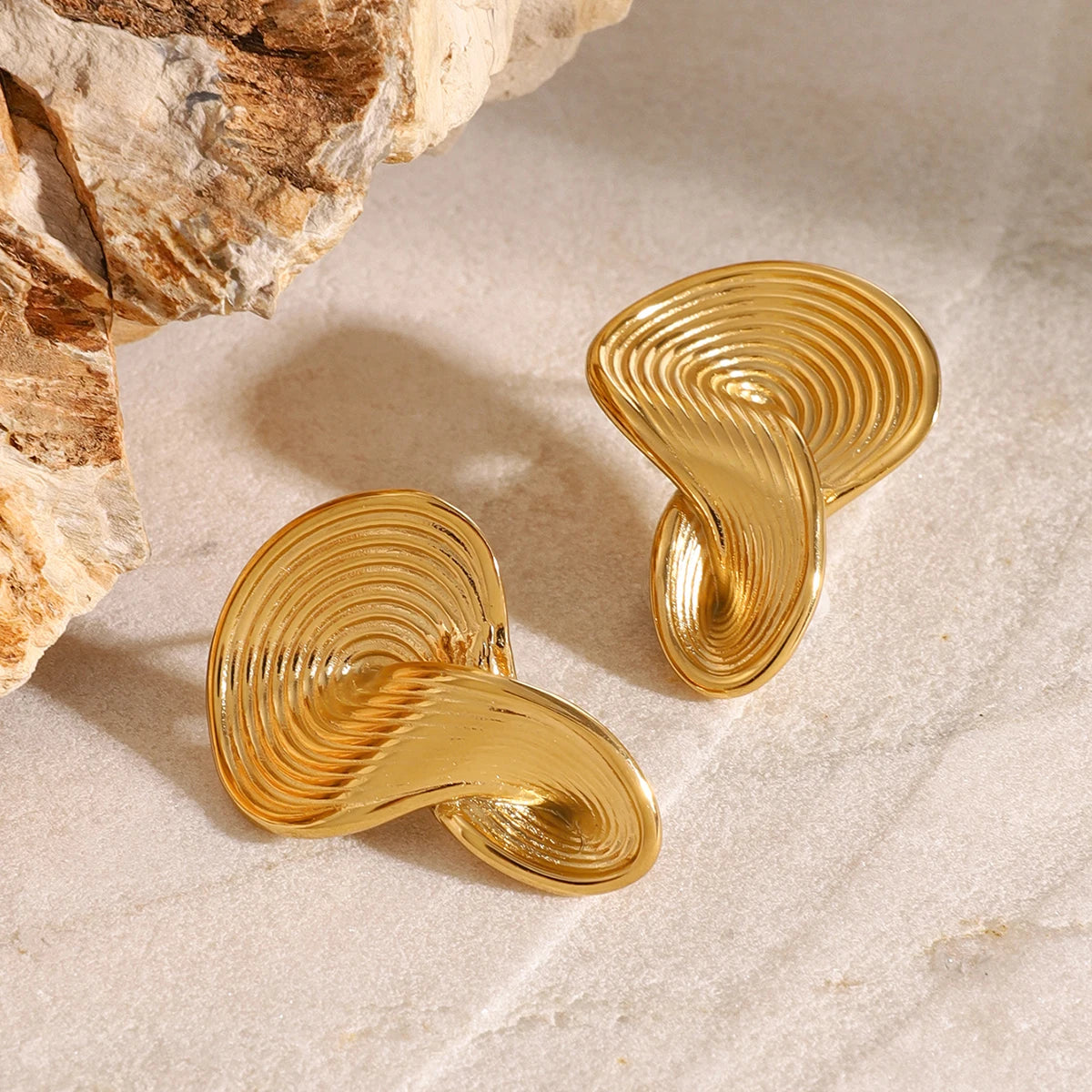 Uworld Twisted Ribbed Earrings Dainty Stud Earrings Knot Earrings Women's Accessories Gift for Her