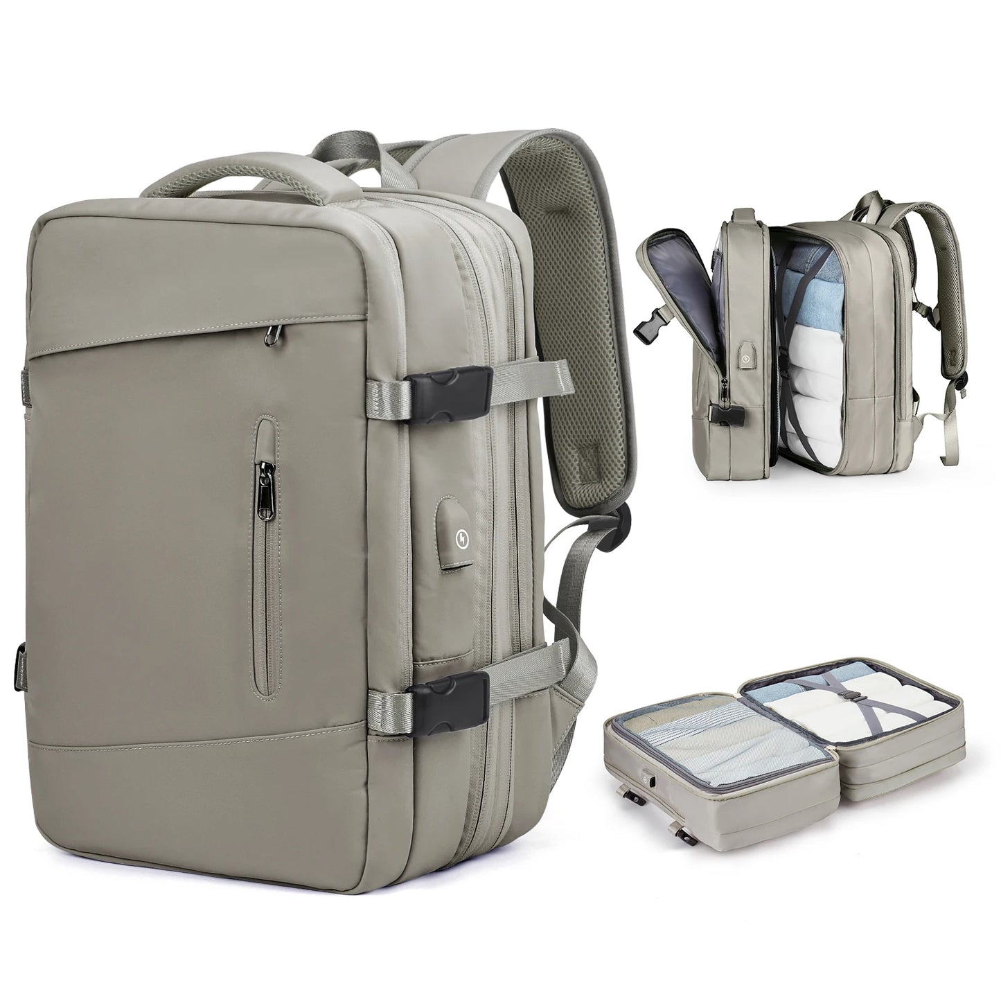 Travel Backpack, Flight Approved Carry On Backpack for Women Men, Expandable Large Luggage Backpack Business Weekender Daypack