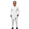 African Boys Suit 2 Piece Set (Jacket+Pant) Long Blazer for Kids Wedding Tuxedo Custom Size Boys Blazer