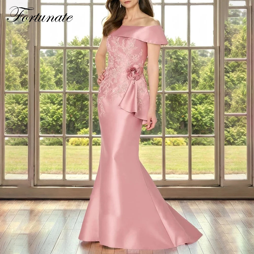 Customized Elegant Mermaid Mother of the Bride Dress Beads Floor-Length Wedding Guest Prom Party Formal Wedding Party Maxi 2025