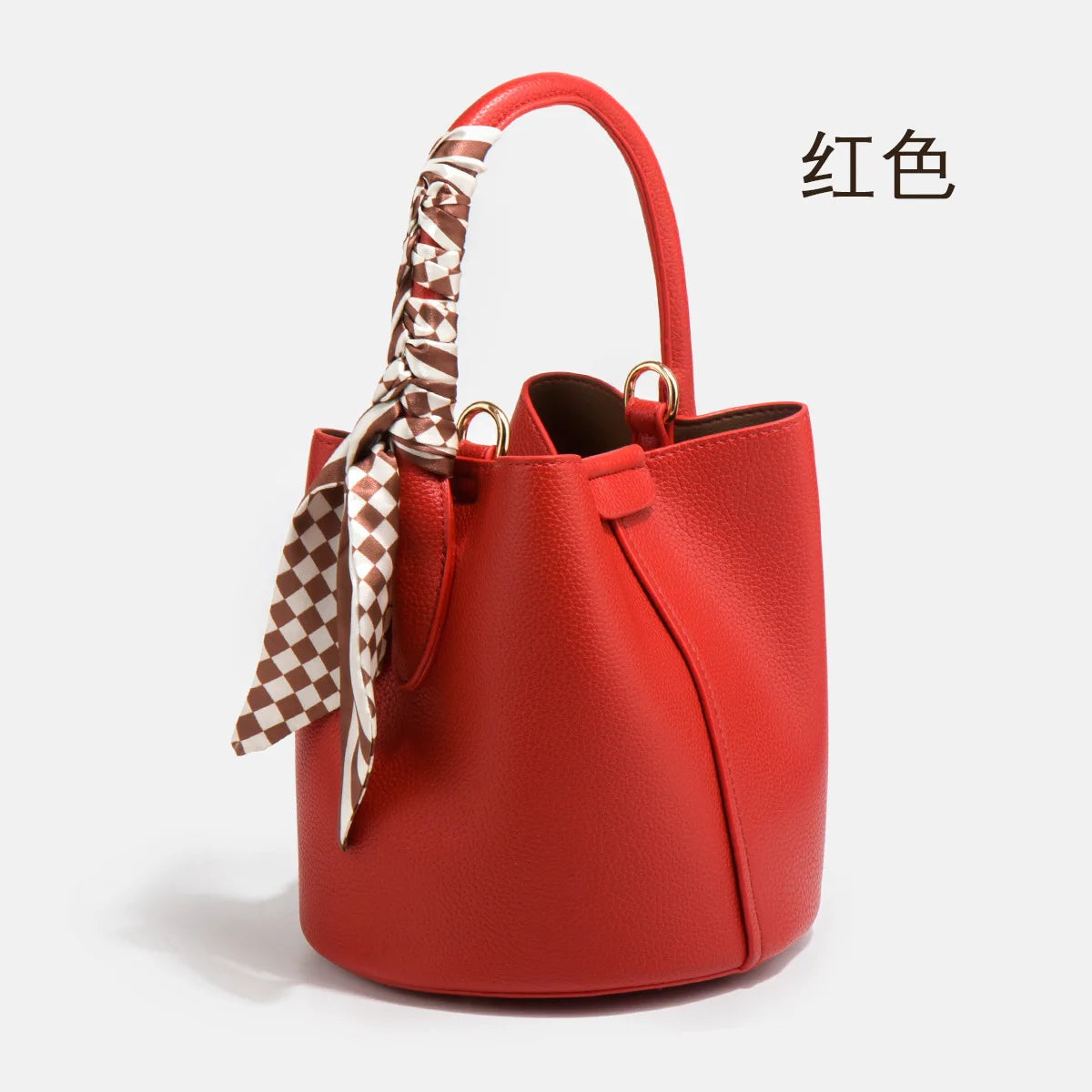 Luxury Top Handle Bag Women Crossbody Shoulder Bags Bucket Portable Tote Bag PU Leather Ladies Hand Bag Designer