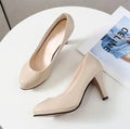 High Heels Shoes Women White Wedding Shoes Thick High Heels Fashion Party Pumps Footwear Yellow Red Big Size 35-41