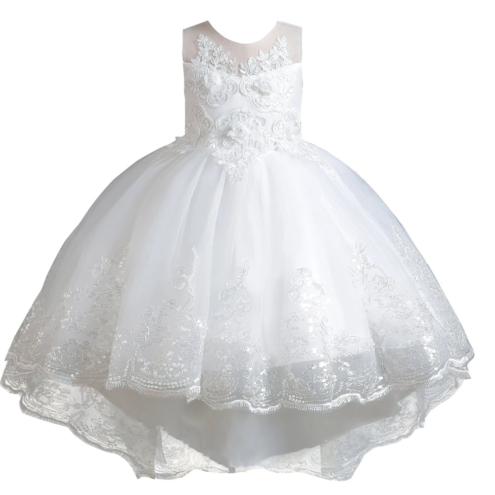 A train skirt Girl'S Sleeveless dresses  Tails Show dress Princess dress