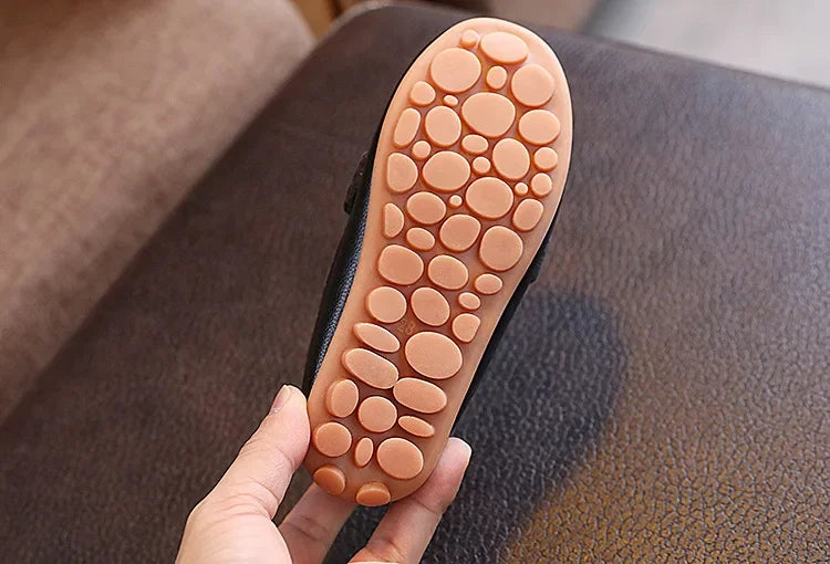 2025 Boys' Slip-On Oxford Loafers Spring Autumn Soft PU Leather Toddler Shoes Black White School Uniform Shoes for Kids