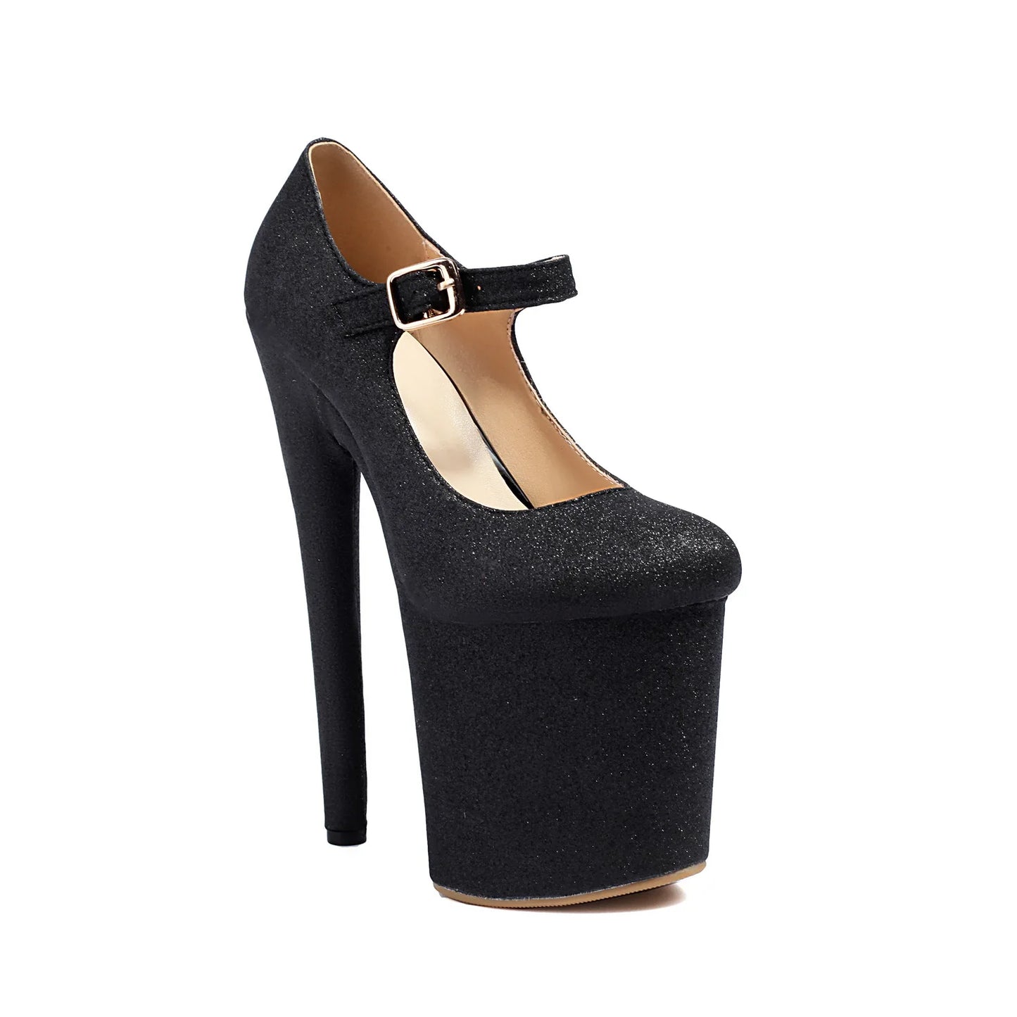 20CM/8Inch Super High Heels Buckle Strap Women Pumps Size 34-43 Fashion Platform Nightclub Stage Shoes Pole Dance Stripper Heels