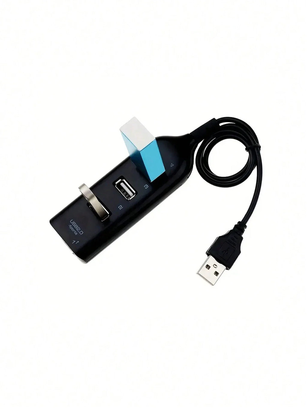 1pc White USB 4-Port Hub Expander Computer Accessory