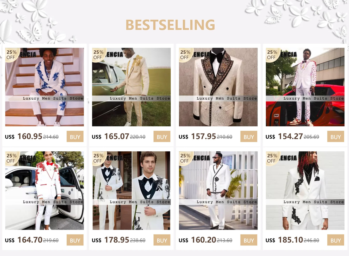 Luxury Metal Diamond Embellished Men Suit Glitter Wedding Prom Blazers 3 Pieces Set Groom Tuxedos Slim Fit trajes para hombre