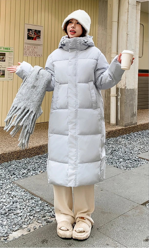2025 Winter Women Jacket Coats Long Parkas Female Down Cotton Hooded Overcoat Thick Warm Jackets Windproof Casual Student Coat