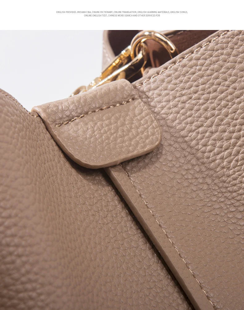 Luxury Top Handle Bag Women Crossbody Shoulder Bags Bucket Portable Tote Bag PU Leather Ladies Hand Bag Designer