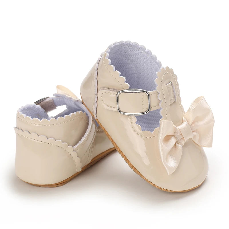 Cute White Lace Baby Girl Princess shoes  Baby Moccasins Moccs Shoes Bow Fringe Rubber Soled Non-slip Footwear Crib Shoes
