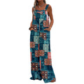 Women s Summer Long Jumpsuit Solid Color Tie Dye Pattern Print Sleeveless Spaghetti Strap Jumpsuit Casual Suspender Pants