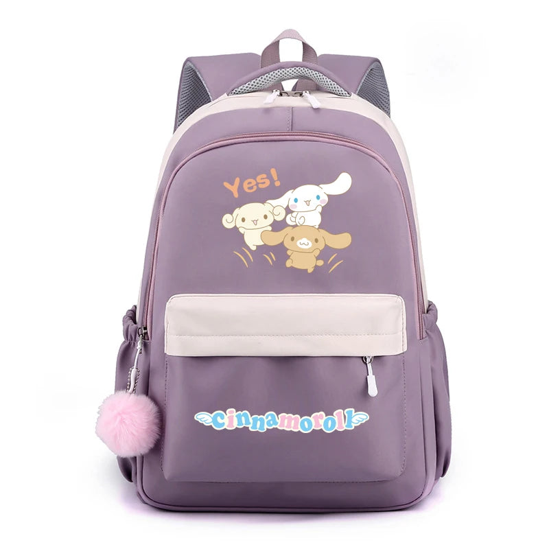 Cinnamoroll Backpack Children Girls Boy Sanrio Schoolbag Kawaii Student Back To School Rucksack Teen Kids Gift Women Travel Bags