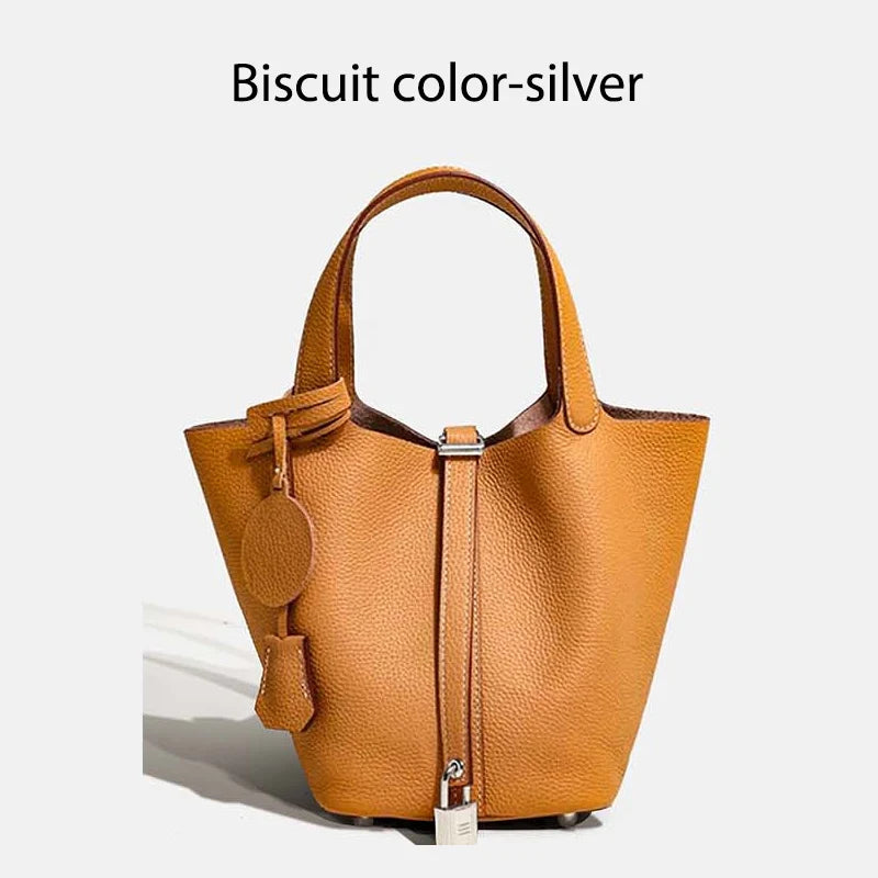 MENDY Women Bags Handbags Bucket Bag Real Leathe Fashion Tote Bag Genuine Leather Luxury Desginer Big Size Large Lady Hand Bags