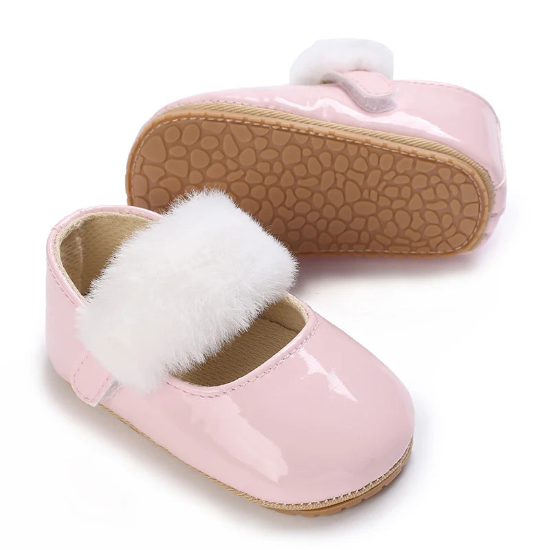 Cute White Lace Baby Girl Princess shoes  Baby Moccasins Moccs Shoes Bow Fringe Rubber Soled Non-slip Footwear Crib Shoes