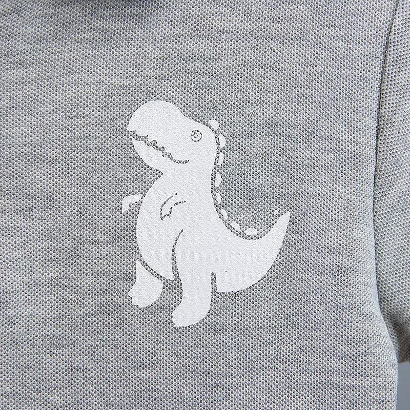 Summer Kids Outfits Baby Boys Clothes Set Dinosaur Printed Turn-down Collar T-Shirts Tops+ Shorts 2PCS/Suit Infant Clothing Sets