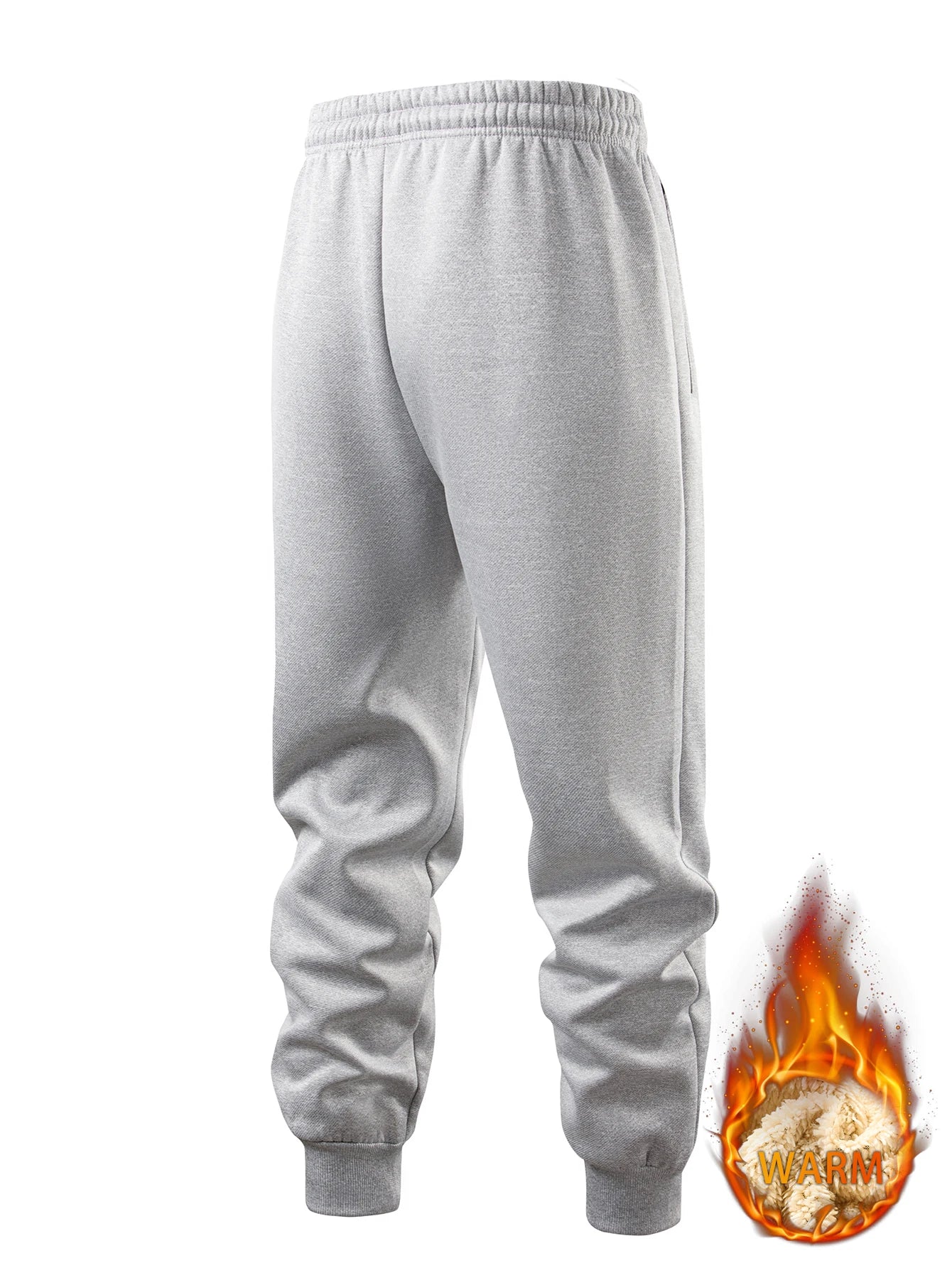 Winter Sweatwear Men Plush Thick Fleece Sweatpant Lambswool Thermal Trousers Casual Pants  Warm Sports fitness Pants