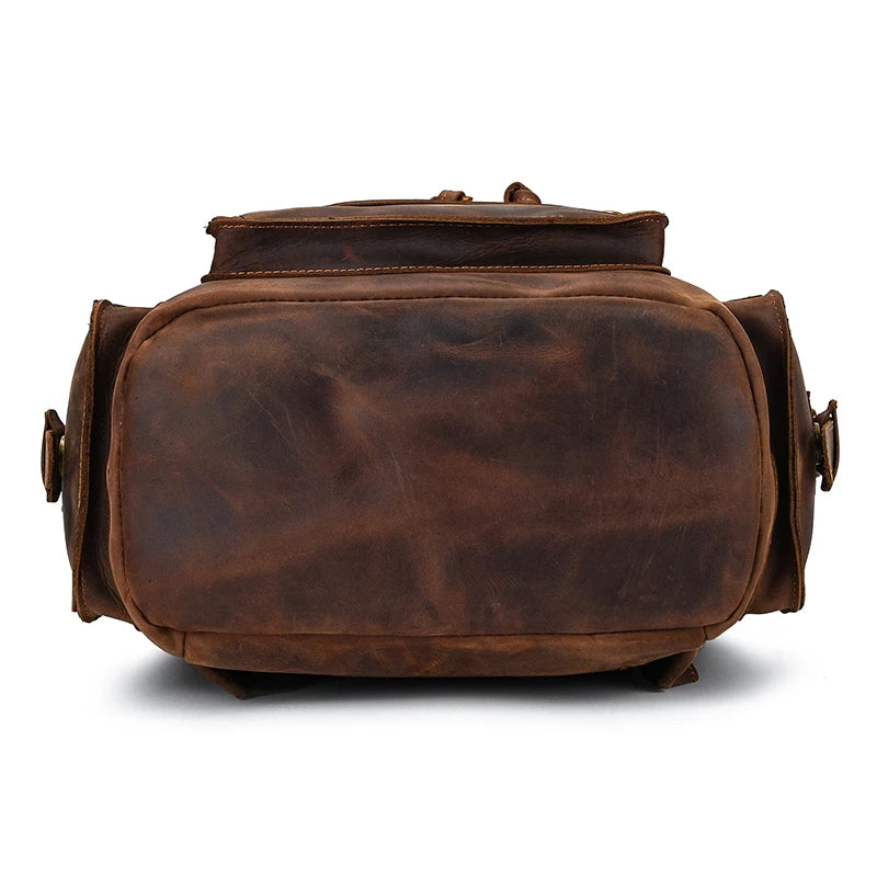 2025 New Arrivals Leather Backpack For Men Male Genuine Leather Laptop Travel Backpack 17 Inch Daypack Shoold Bag Men Male Large