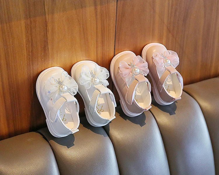 Zapatos Niña Soft Soled Baby Walking Shoes Autumn Girl Princess Shoe Bow Leather Shoes Girl Single Shoe Baby Shoe Туфли Лолита