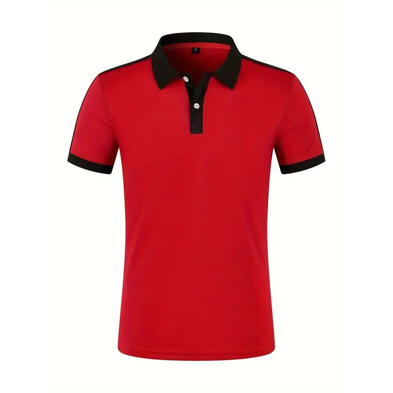 Summer Men's Short sleeved Polo Shirt Business Casual Collar T-shirt Plus Size Breathable Top European and American Plus size