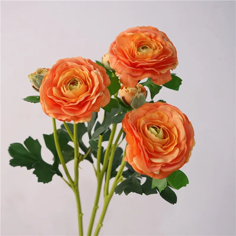 4Pc Hand Feel Moisturizing 3Heads Dew Lotus Artificial Real Touch Flowers Wedding Decor Bridal Bouquet Home Decoration Ornaments