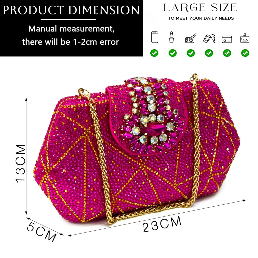 Venus Chan Nigerian Women Heel Party Ladies Italian Design Shoes And Bag Set Decorated with Rhinestone Handbag Wedding Party