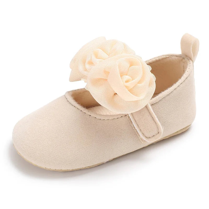 KIDSUN Cotton Sole Anti-slip Baby Shoes Moccasin Cute Flower Princess Girls Shoes Newborn Toddler First Walker Crib Shoes 0-18m