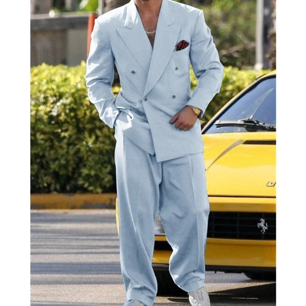 2024 Formal Suit for Men Wedding Luxury Fashion Suit Dress  2 Piece Modern Men's Suits Men Clothing Terno Masculino Completo