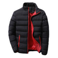 Padded Mens Jackets Winter Casual Windbreaker Stand Collar Thermal Coat Outwear Oversized Outdoor Camping Windproof Jacket