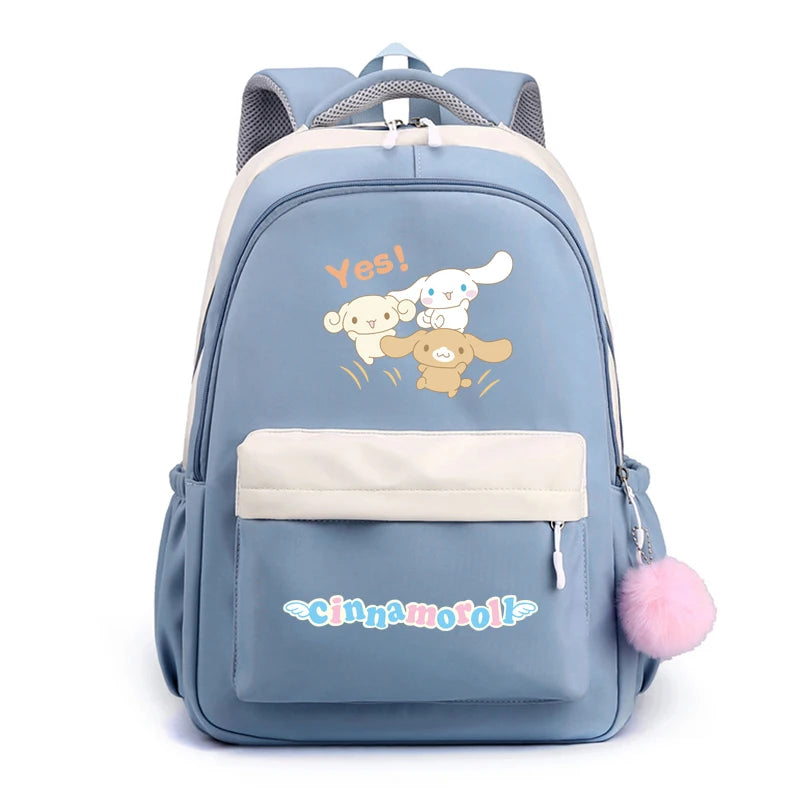 Cinnamoroll Backpack Children Girls Boy Sanrio Schoolbag Kawaii Student Back To School Rucksack Teen Kids Gift Women Travel Bags