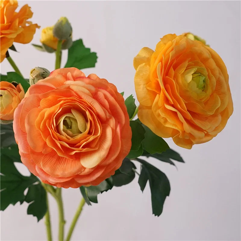 4Pc Hand Feel Moisturizing 3Heads Dew Lotus Artificial Real Touch Flowers Wedding Decor Bridal Bouquet Home Decoration Ornaments