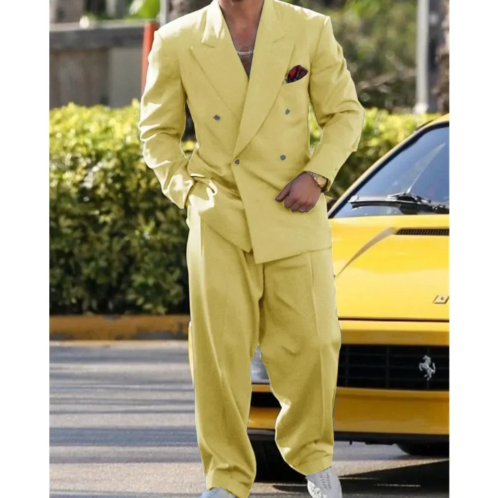 2024 Formal Suit for Men Wedding Luxury Fashion Suit Dress  2 Piece Modern Men's Suits Men Clothing Terno Masculino Completo