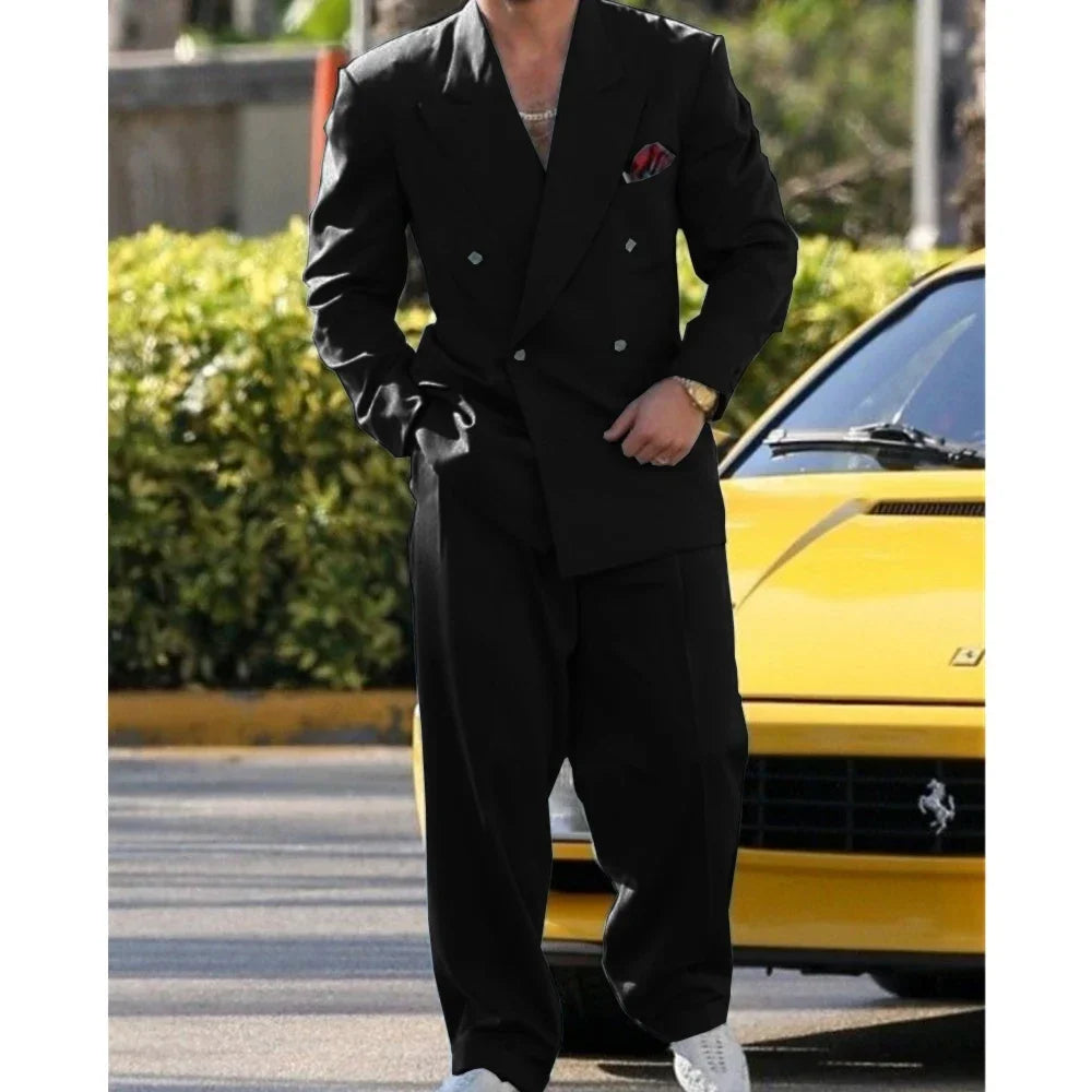 2024 Formal Suit for Men Wedding Luxury Fashion Suit Dress  2 Piece Modern Men's Suits Men Clothing Terno Masculino Completo