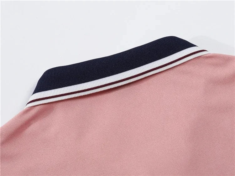 Summer Men Polo Men Shirt Short Sleeve Polo Shirt Contrast Color Polo New Clothing Streetwear Casual Fashion Men Collar Tops