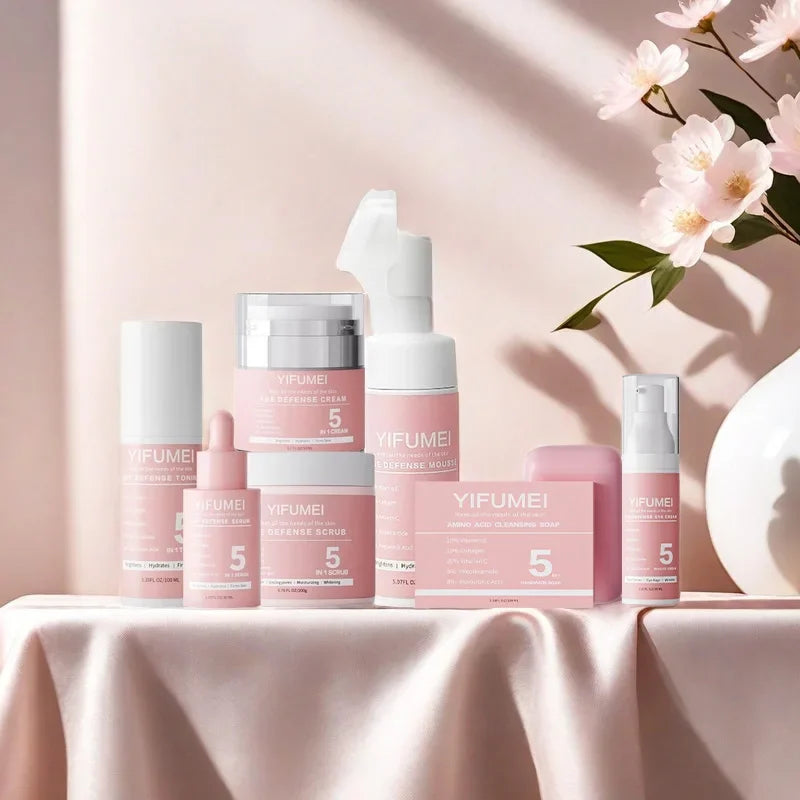 Original Korean Skincare for The Face 5 IN 1 Face Kit with For Skin Moisturizing Day & Night Care Beauty Health Skincare Korean