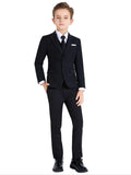 Boys Slim Fit Formal Suit Set – 5-Piece Dresswear | Sizes 2T–20 | School, Wedding & Special Occasions