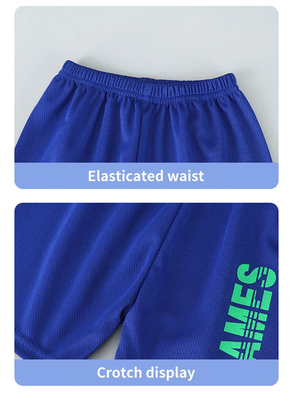 Summer Children Clothing Sports Sets Boys Girls Unisex Short Sleeve and Shorts Two Piece Suit Teenager Casual Outfits Tracksuits