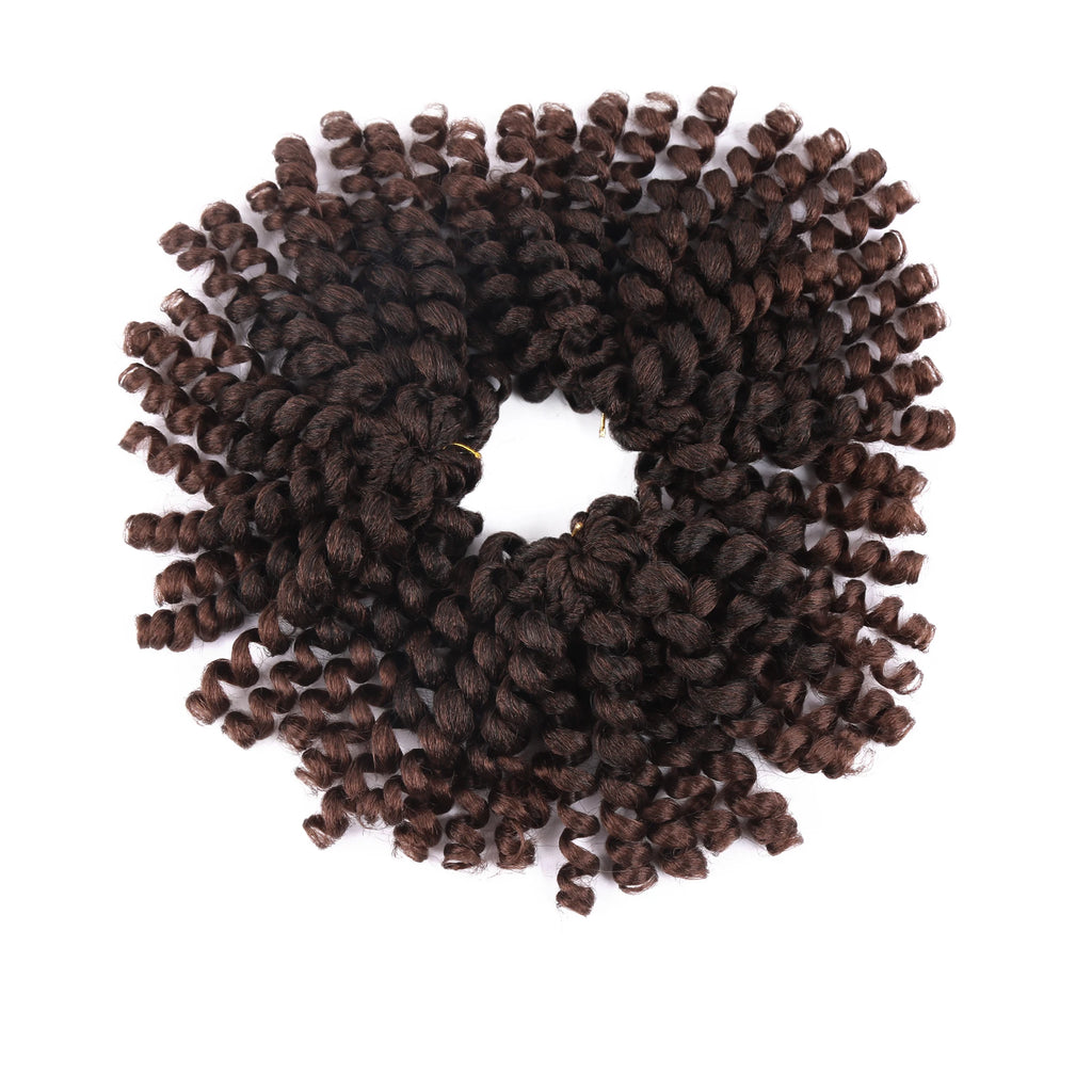 Synthetic Ombre Jumpy Wand Curl Crochet Braids Jamaican Bounce For Africa Braiding Hair Extensions Pre-Twisted For Black Women