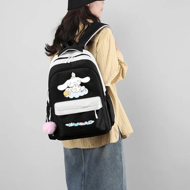 Cinnamoroll Backpack Children Girls Boy Sanrio Schoolbag Kawaii Student Back To School Rucksack Teen Kids Gift Women Travel Bags