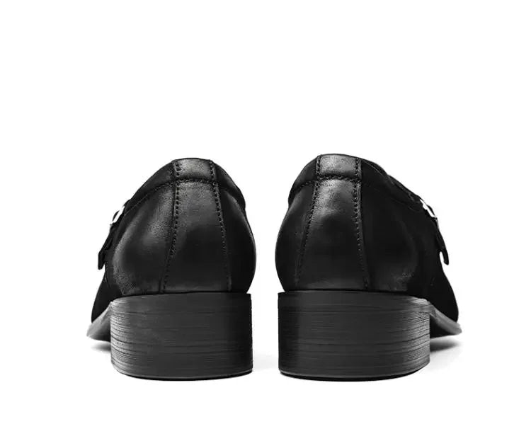 Men's Luxury Suede Cowhide Loafers – British Trend Handmade Business Shoes