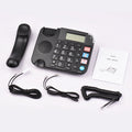 Black Corded Phone with Big Button Desk Landline Phone Telephone Support Hands-Free/Redial/Flash/Speed Dial/Ring Volume Control