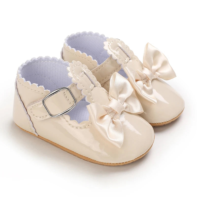 Cute White Lace Baby Girl Princess shoes  Baby Moccasins Moccs Shoes Bow Fringe Rubber Soled Non-slip Footwear Crib Shoes