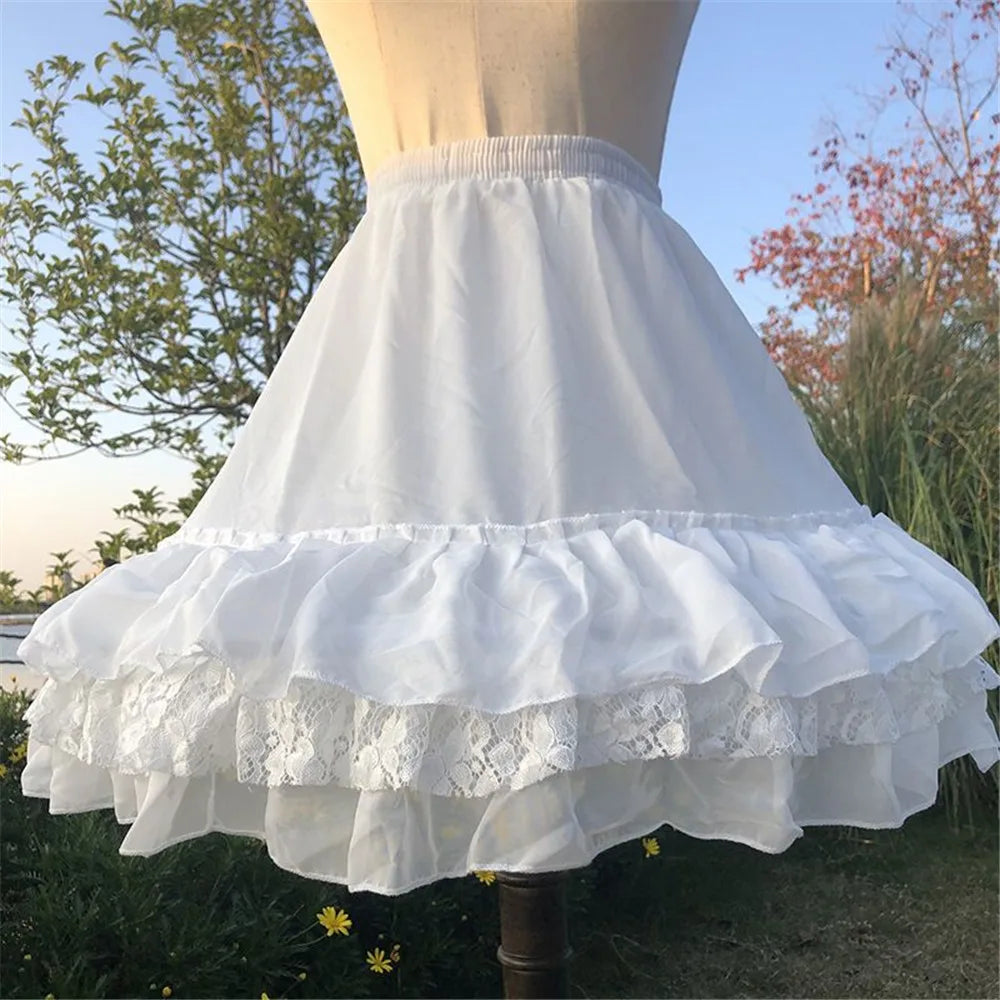 High Quality White 3 Hoops A- Line Petticoat Crinoline Slip Underskirt For Ball Gown Wedding Dress