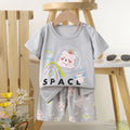 Children Clothing Suit Summer Cartoon Children's Sets Cotton T-Shirts Shorts Boys Girls Short Sleeve Kids Clothes