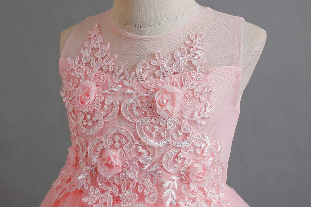 A train skirt Girl'S Sleeveless dresses  Tails Show dress Princess dress