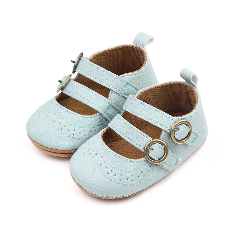 Baby Leather Shoe 2025Summer New Shallow Mouth Princess Shoe 0-12M Babys Shoes Soft Sole Anti Slip Baby Walking Shoes  Tennis