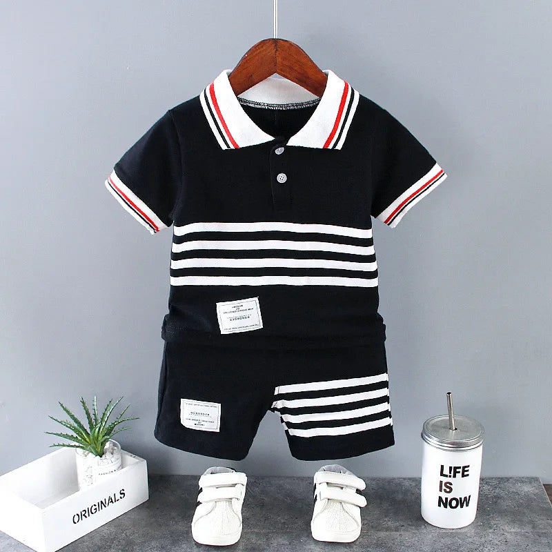New Baby Boy Clothes Suits Summer Baby Clothes Set Print Dinosaur T-shirts+Pant 2pcs/Suit Infant Outfits Kids Girls Clothes Sets