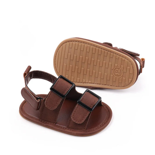 New Baby Sandals Baby Shoes Baby Boy Girl Sandals PU Soft Bottom Sole Anti-Slip Infant First Walker Crib Shoes Newborn