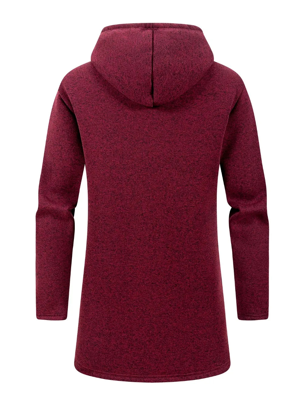 Men's Thickened Long Overcoat Jackets Winter Warm Zipper Hoodies Long Sleeve Sweatshirts Outdoor Solid Color Streetwear Tops